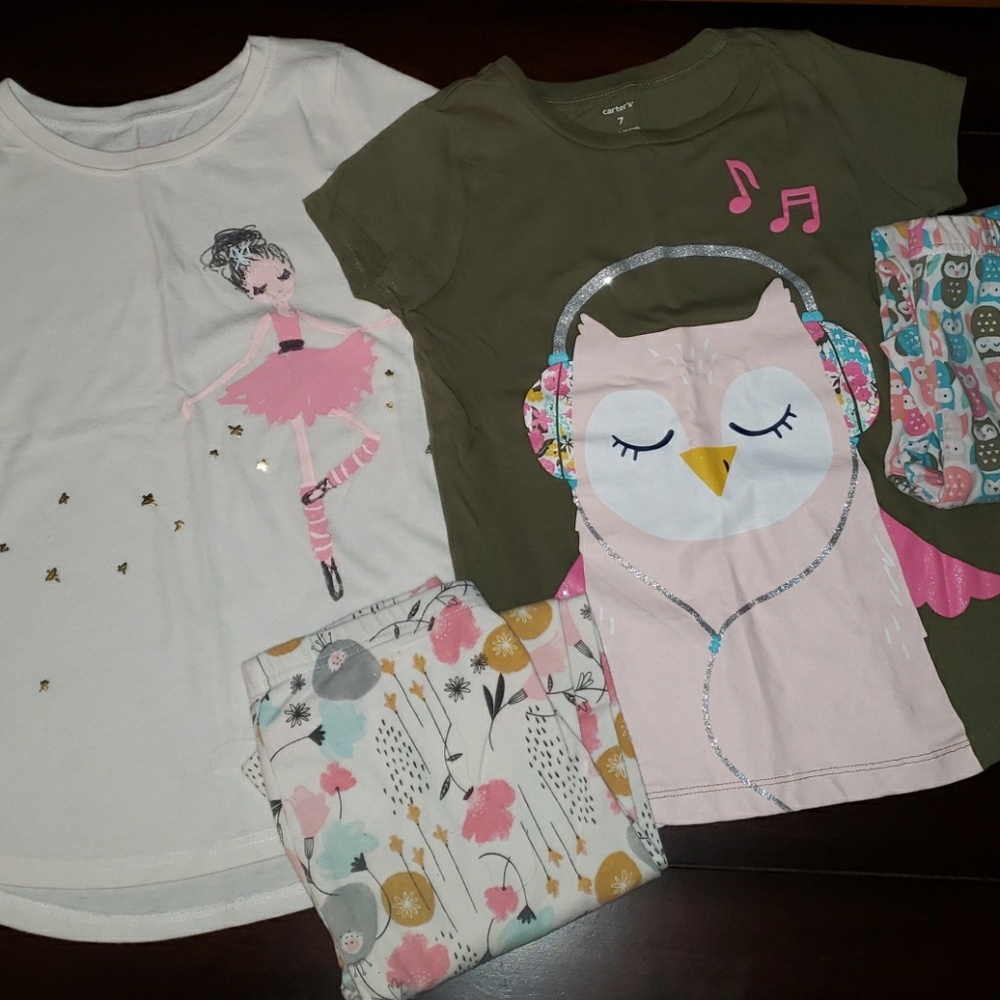 NWOT SHORTSLEEVE LEGGING SETS FOR GIRLS SZ 7